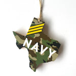 Load image into Gallery viewer, Navy Camo Texas Ornaments
