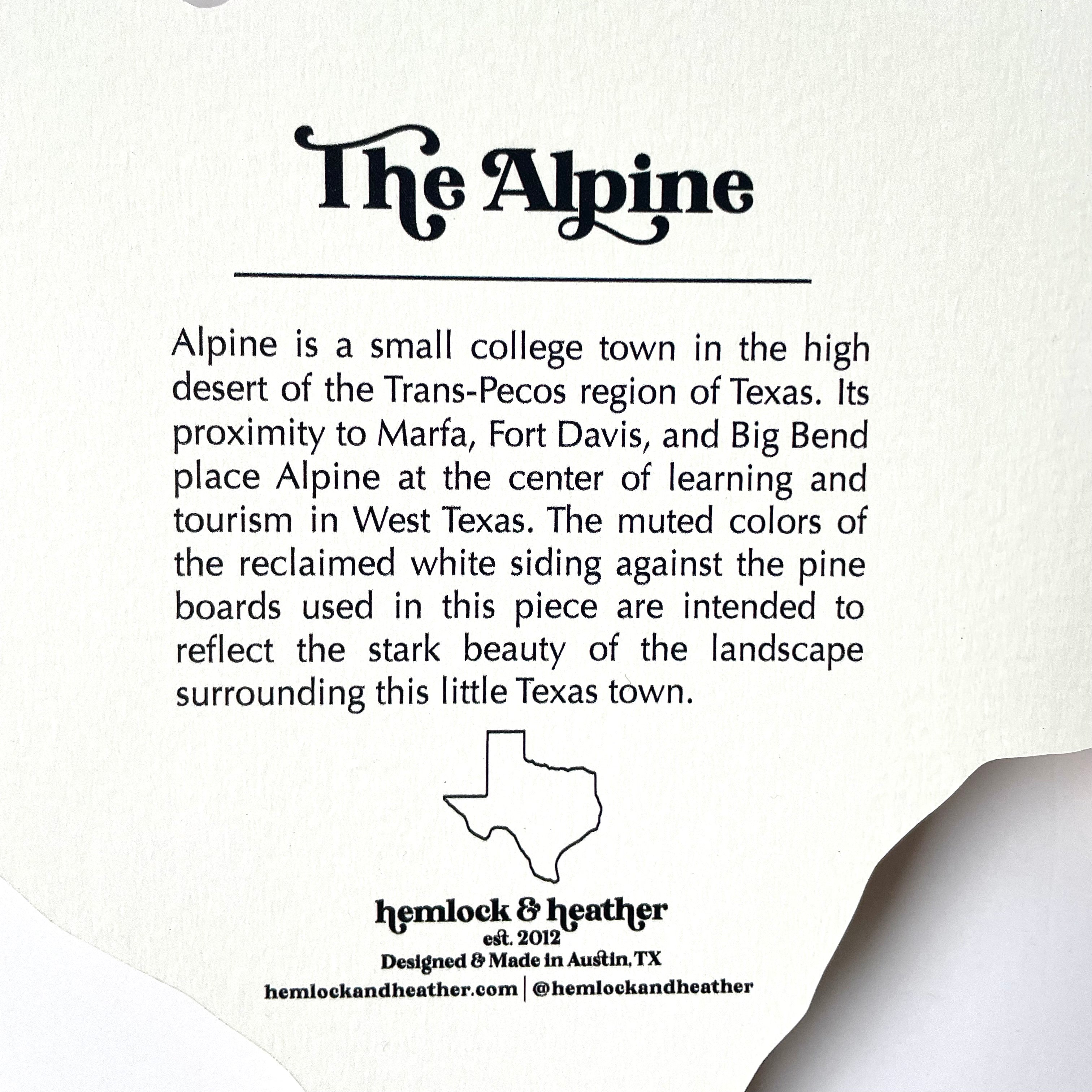 Alpine Texas Wall Hanging
