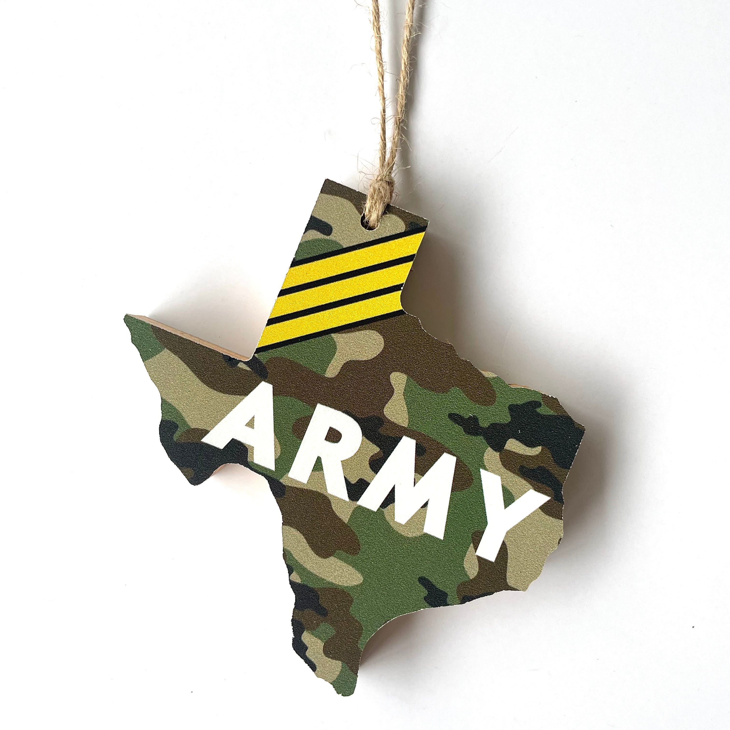 Army Camo Texas Ornaments