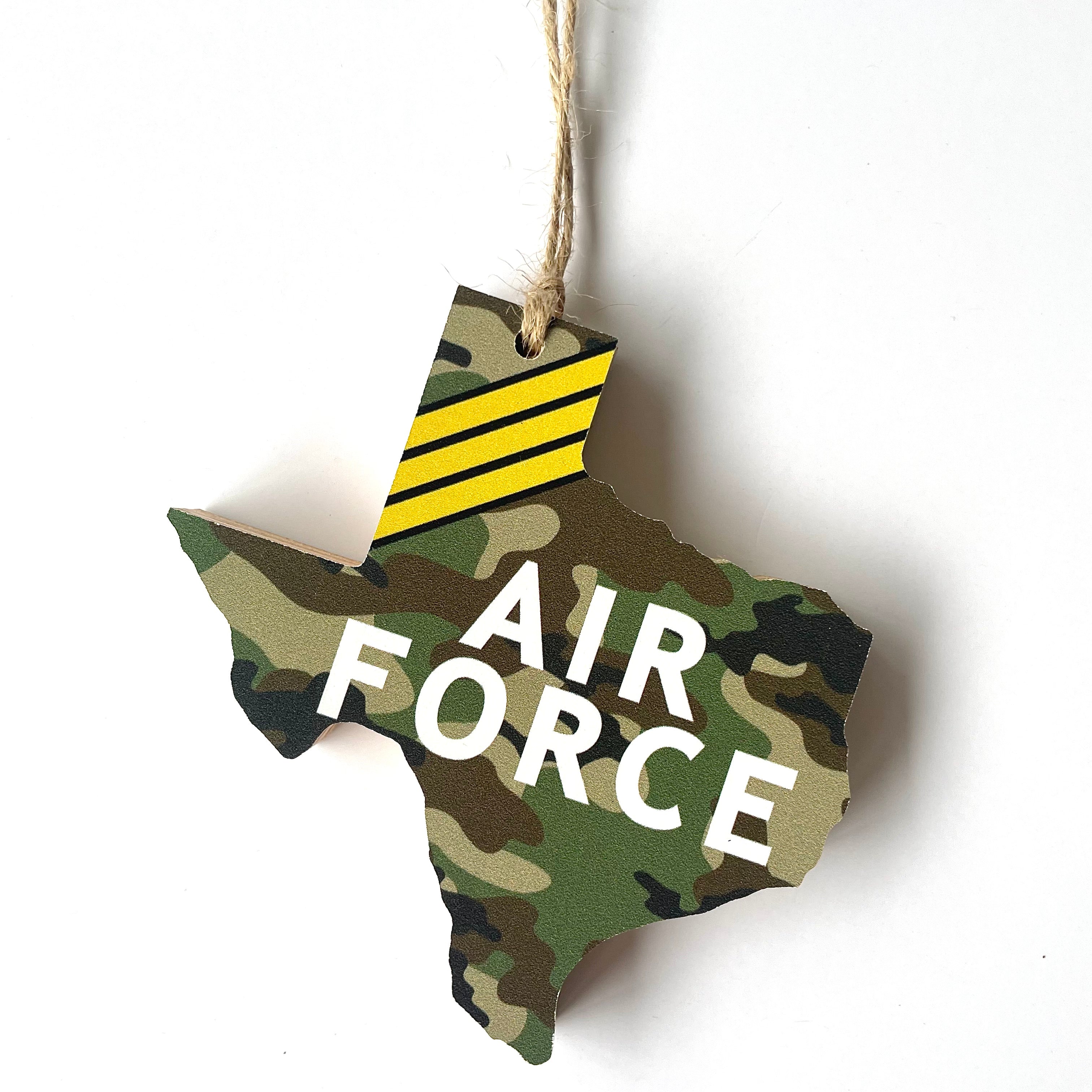 Air Force Camo Texas Ornaments