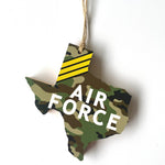 Load image into Gallery viewer, Air Force Camo Texas Ornaments
