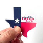 Load image into Gallery viewer, Custom Heritage Flag Texas Stickers
