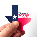 Load image into Gallery viewer, Custom Heritage Flag Texas Stickers
