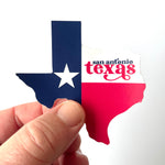 Load image into Gallery viewer, Custom Heritage Flag Texas Stickers
