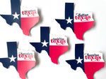 Load image into Gallery viewer, Custom Heritage Flag Texas Stickers
