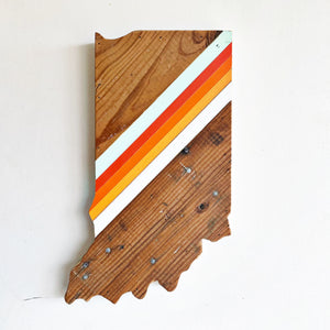 Retro Indiana Wall Hanging 15 in | One of a Kind