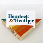 Load image into Gallery viewer, &#39;76 Triangle Business Card Holders - 6&quot; (One-of-a-Kind) - Hemlock &amp; Heather
