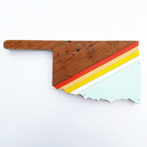 Retro Oklahoma Wall Hanging 15 in | One of a Kind