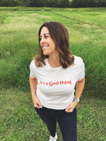 Load image into Gallery viewer, &quot;IT&#39;S A GOD THING.&quot; Unisex Tee - Hemlock &amp; Heather
